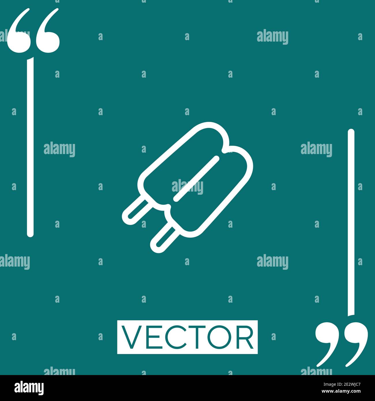 double popsicle vector icon Linear icon. Editable stroke line Stock Vector