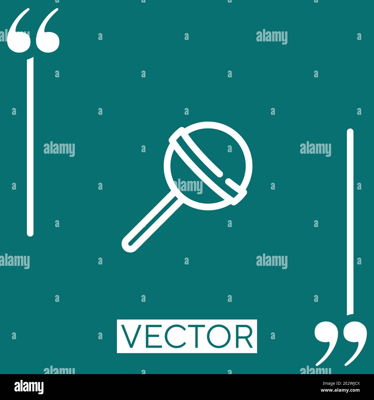 inclined lollipop vector icon Linear icon. Editable stroke line Stock Vector