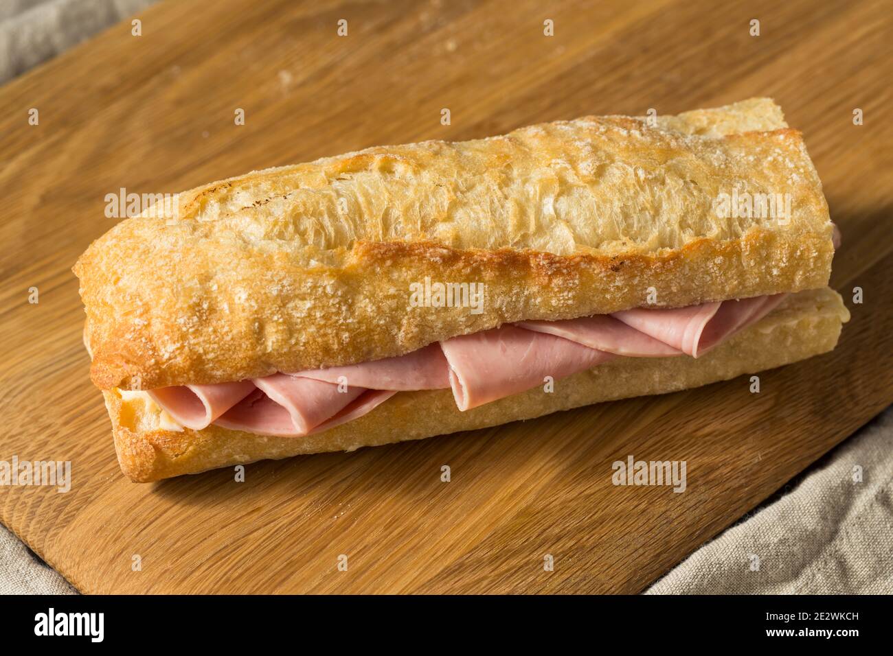 Homemade French Ham Jambon Beurre Sandwich with Butter Stock Photo Alamy
