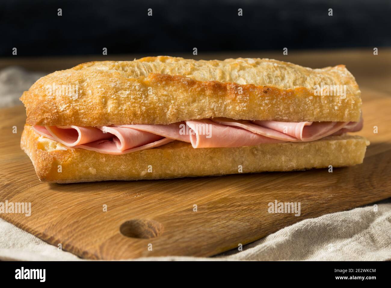 Homemade French Ham Jambon Beurre Sandwich with Butter Stock Photo Alamy