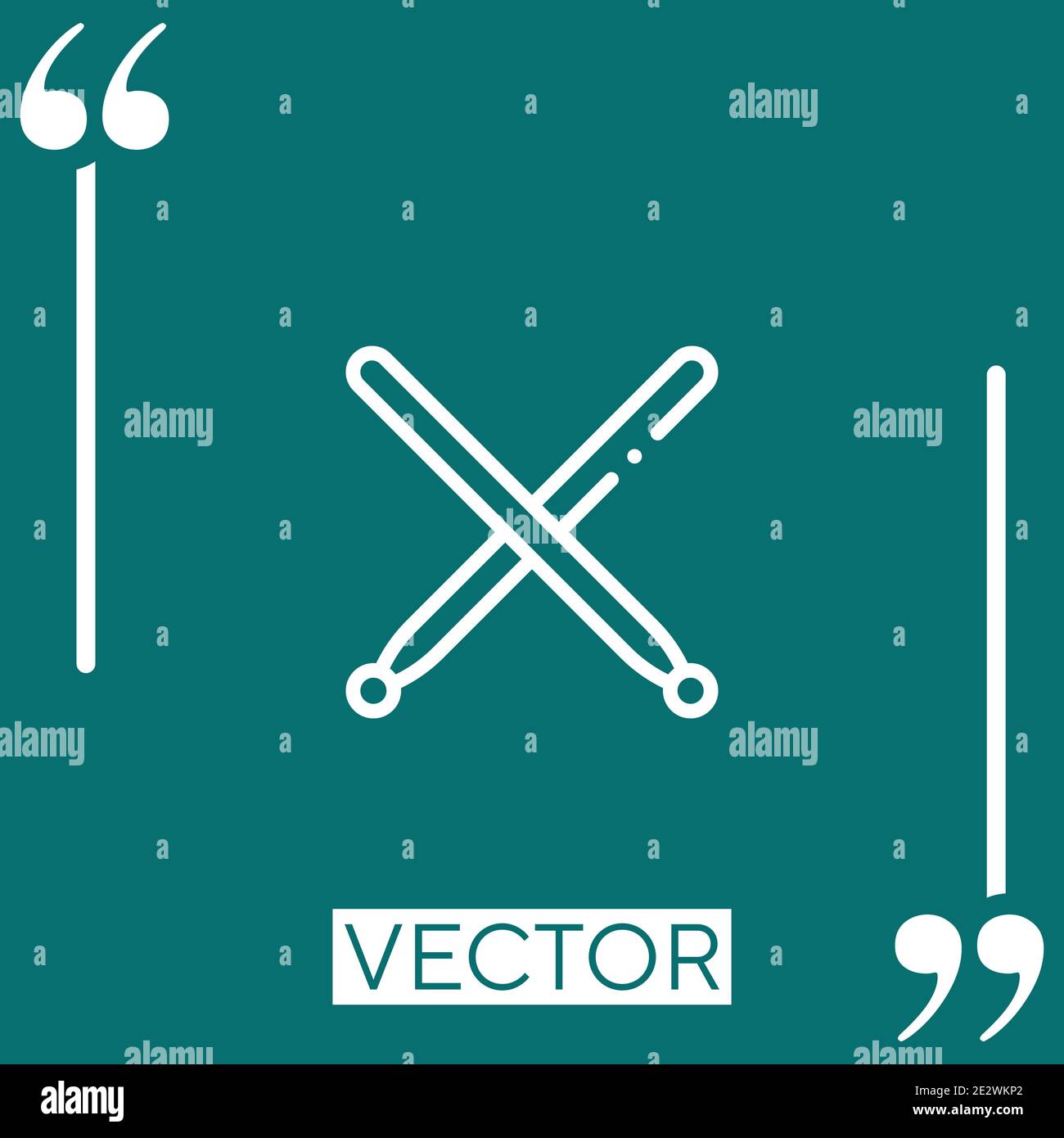 drumstick vector icon Linear icon. Editable stroked line Stock Vector