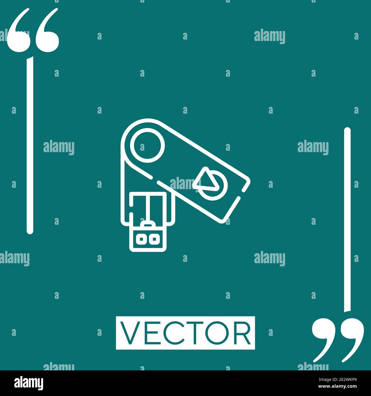 pendrive vector icon Linear icon. Editable stroked line Stock Vector