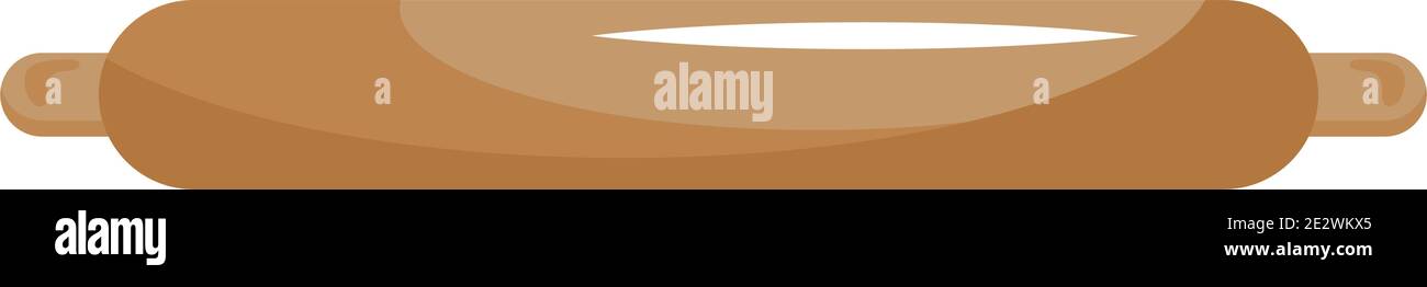 wooden roll kitchen utensil element icon Stock Vector Image & Art - Alamy