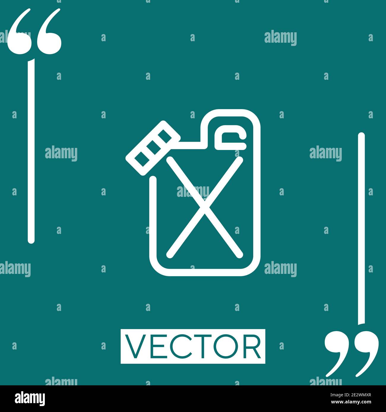 gasoline vector icon Linear icon. Editable stroke line Stock Vector
