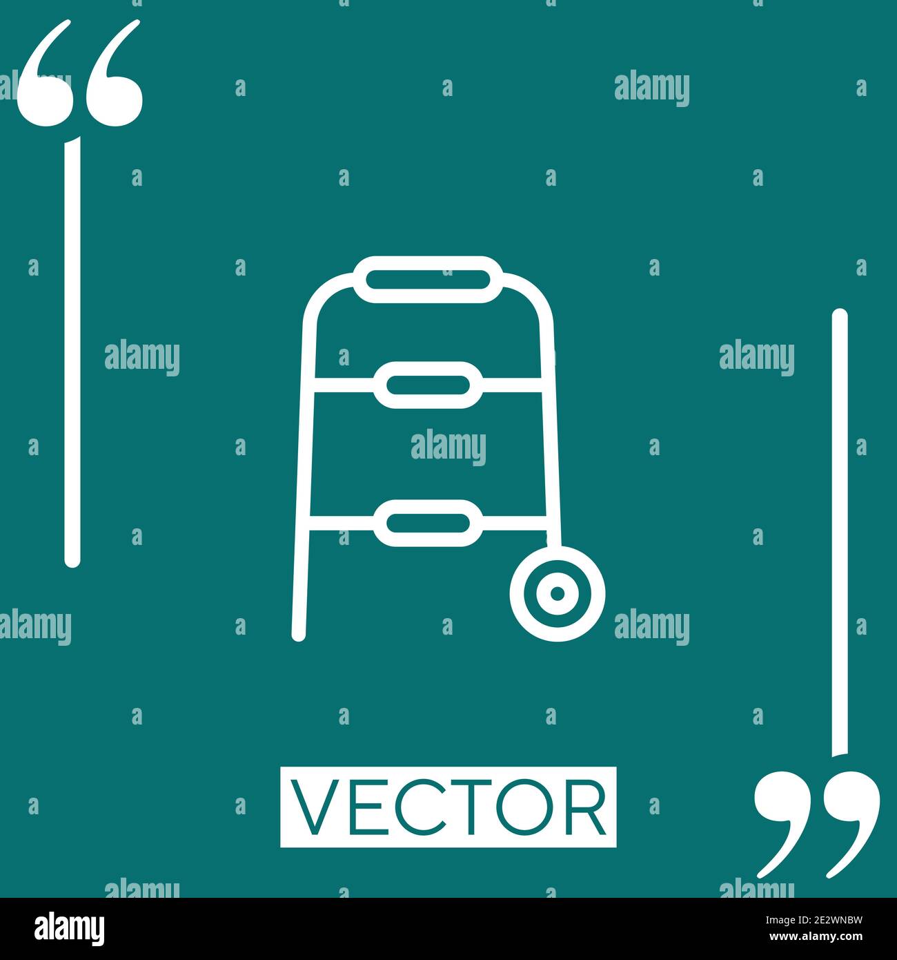 walker vector icon Linear icon. Editable stroke line Stock Vector