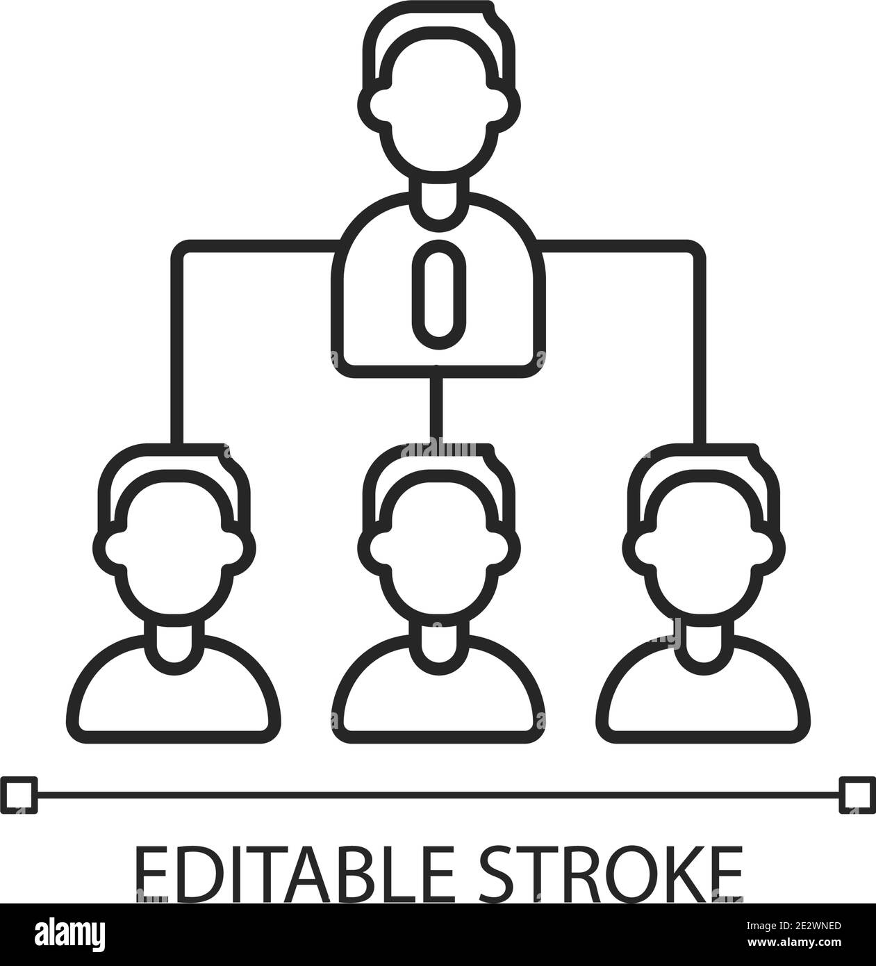 Traditional company structure linear icon Stock Vector Image & Art Alamy