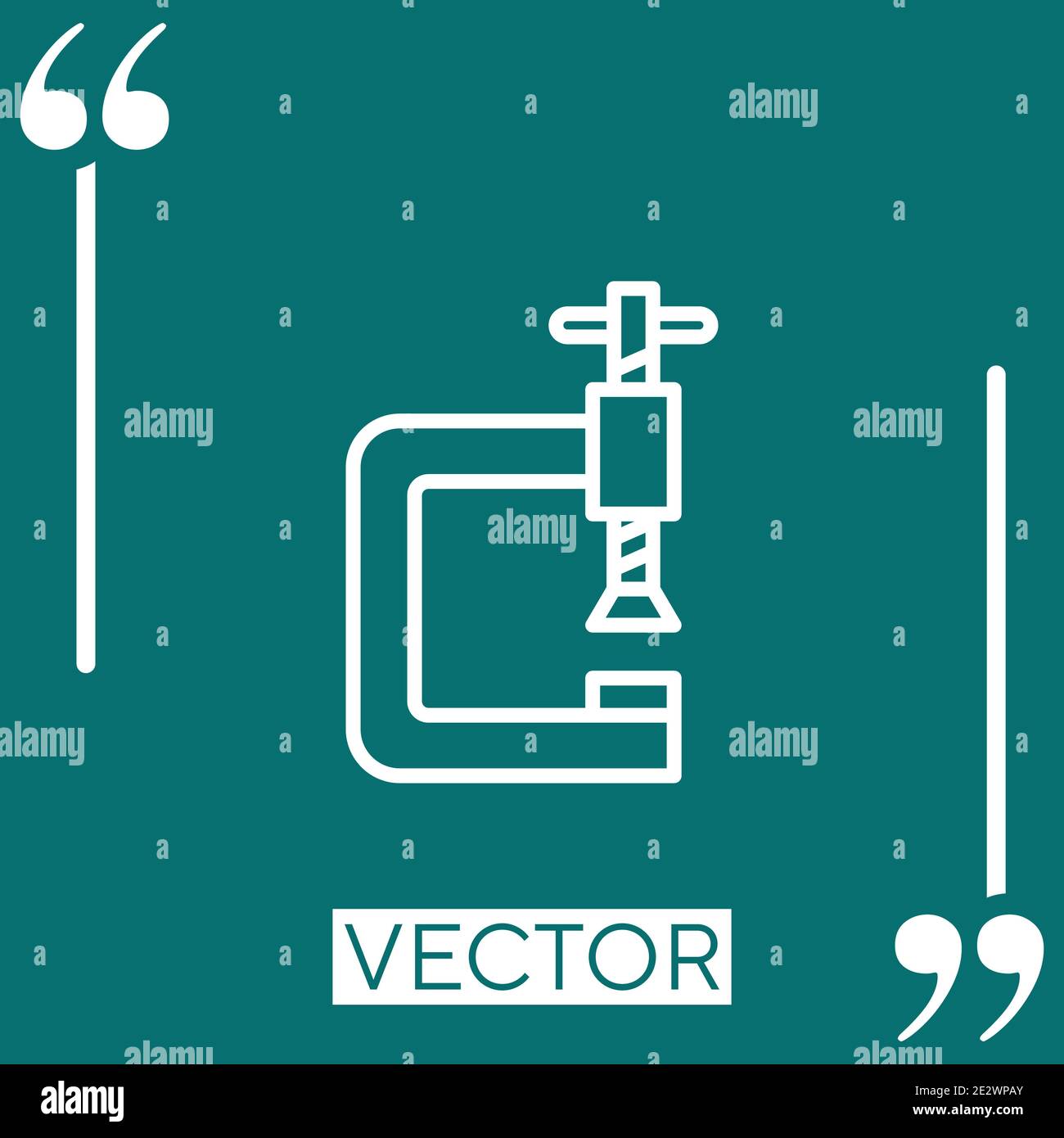 clamp vector icon Linear icon. Editable stroked line Stock Vector