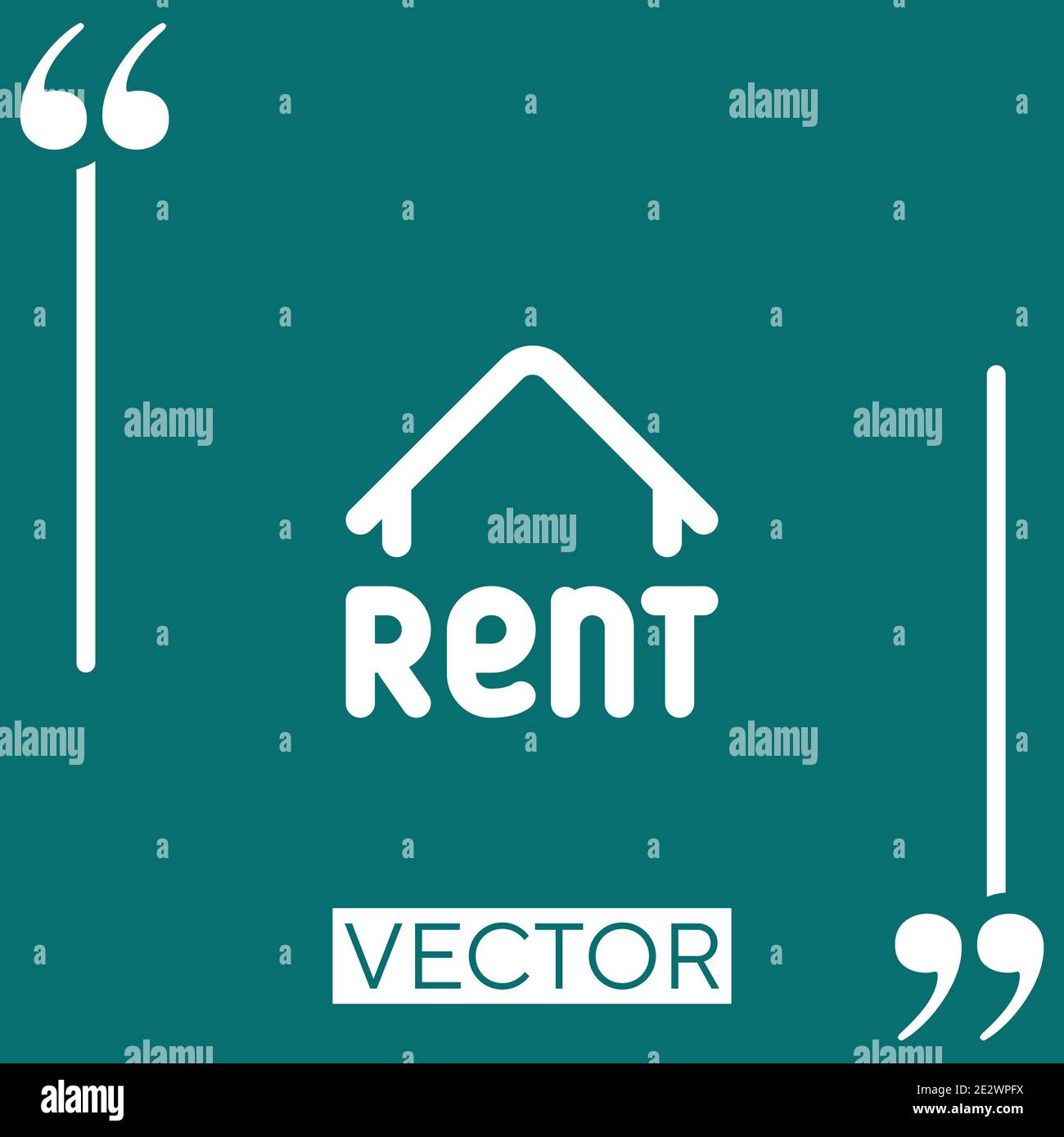 rent Linear icon. Editable stroke line Stock Vector
