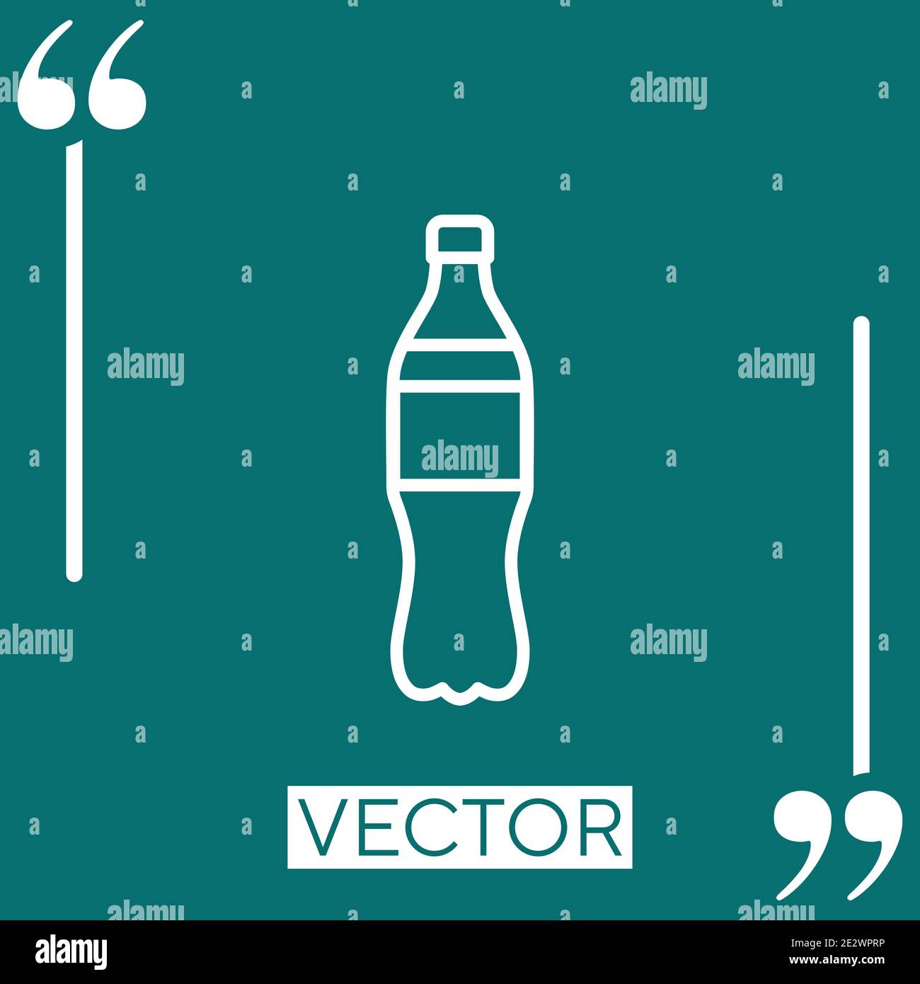 plastic bottle vector icon Linear icon. Editable stroke line Stock Vector