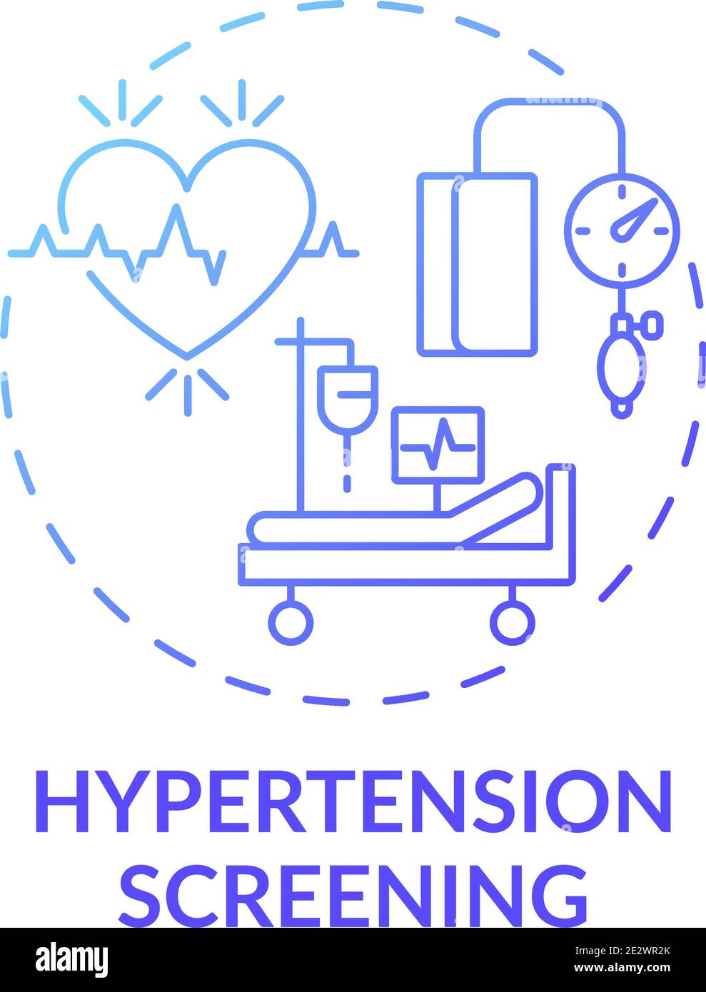 Hypertension screening concept icon Stock Vector