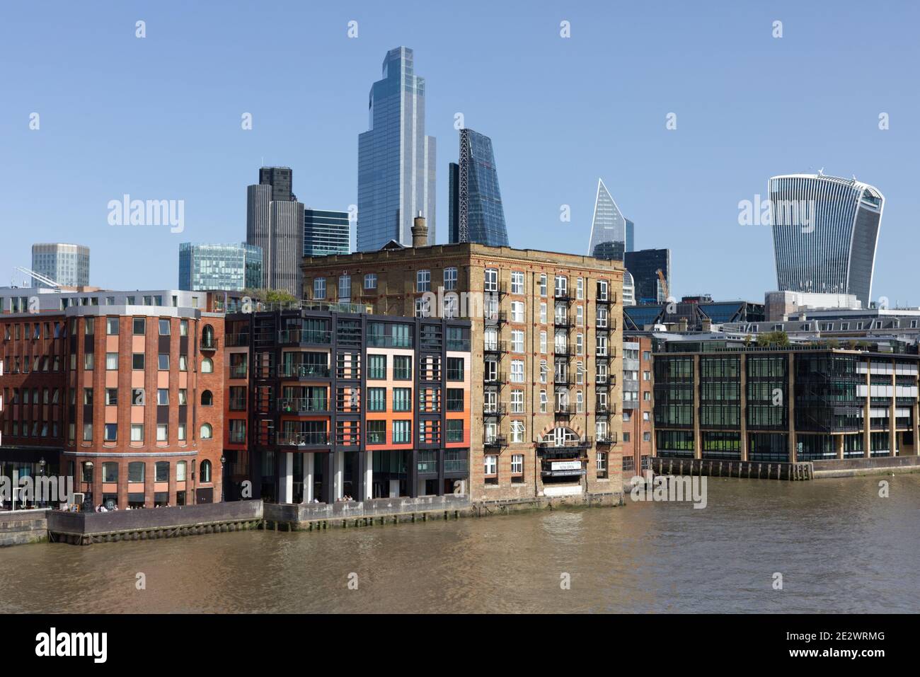 London from the River Thames Stock Photo