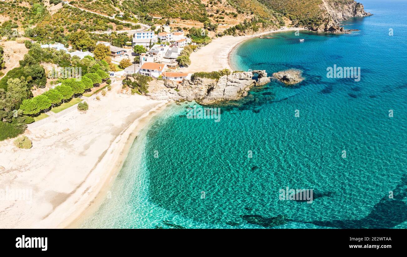 The beach Kalamos in Evia island, Greece Stock Photo