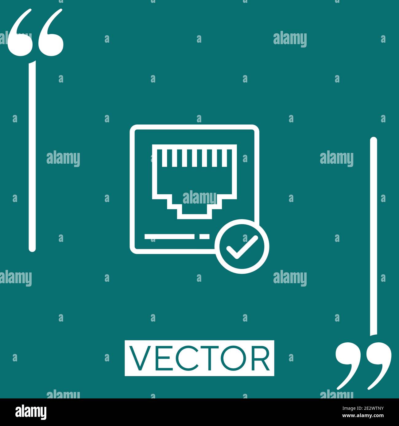 ethernet vector icon Linear icon. Editable stroke line Stock Vector