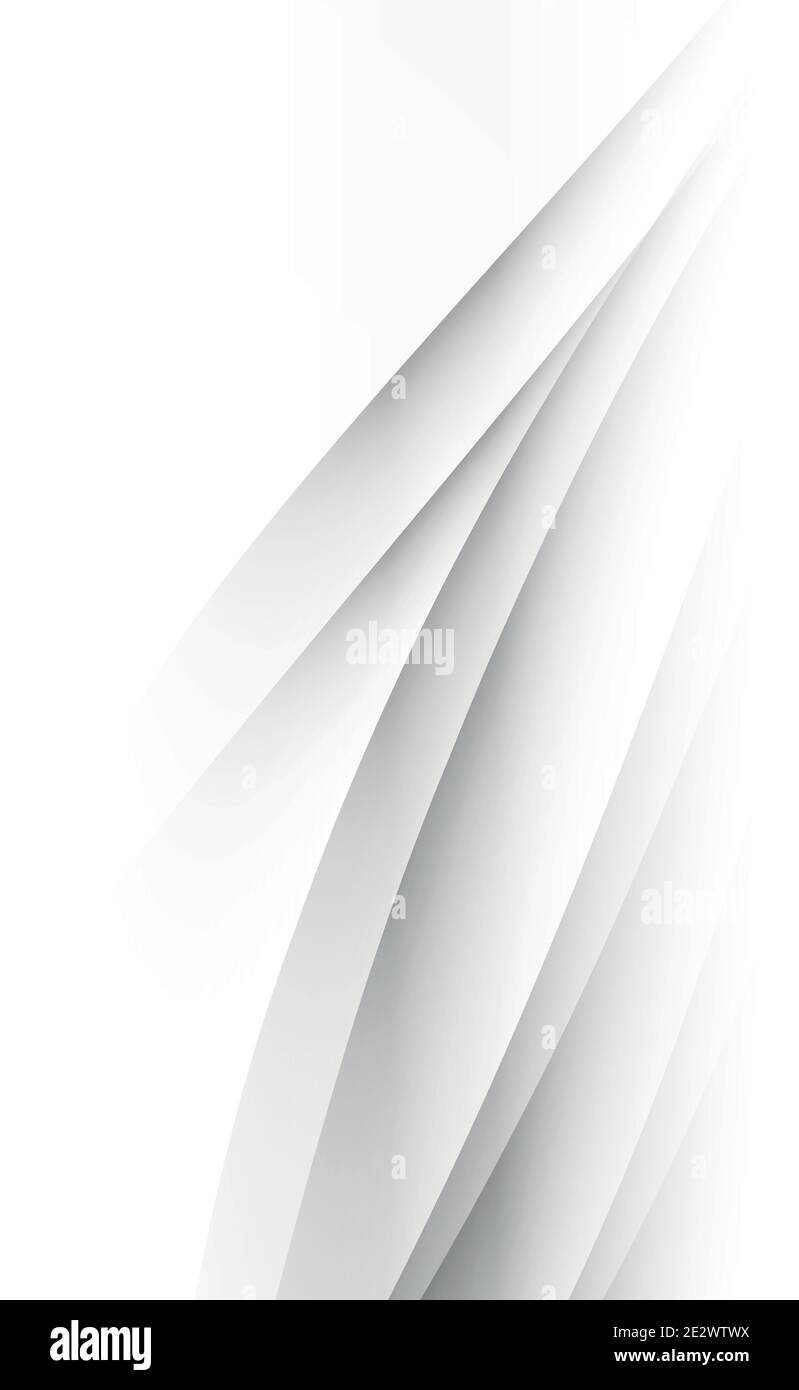 White vector background with wavy lines and dots - illustration Stock ...