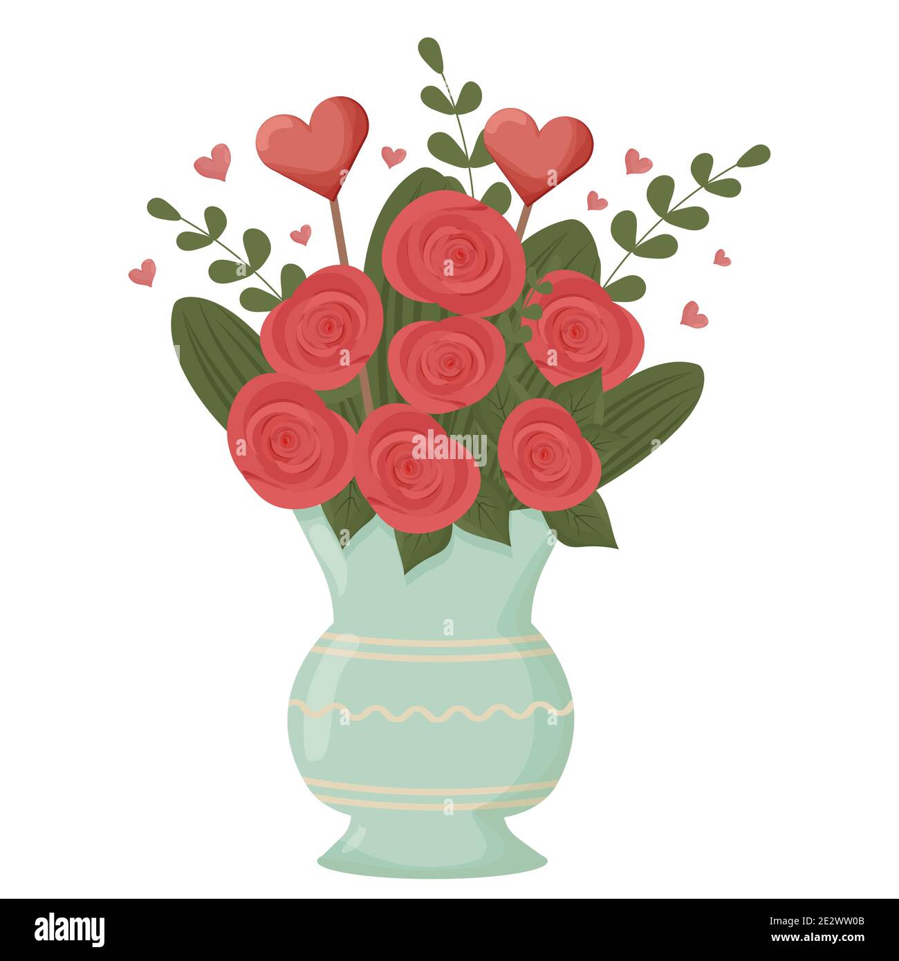 Vase With Roses Drawing
