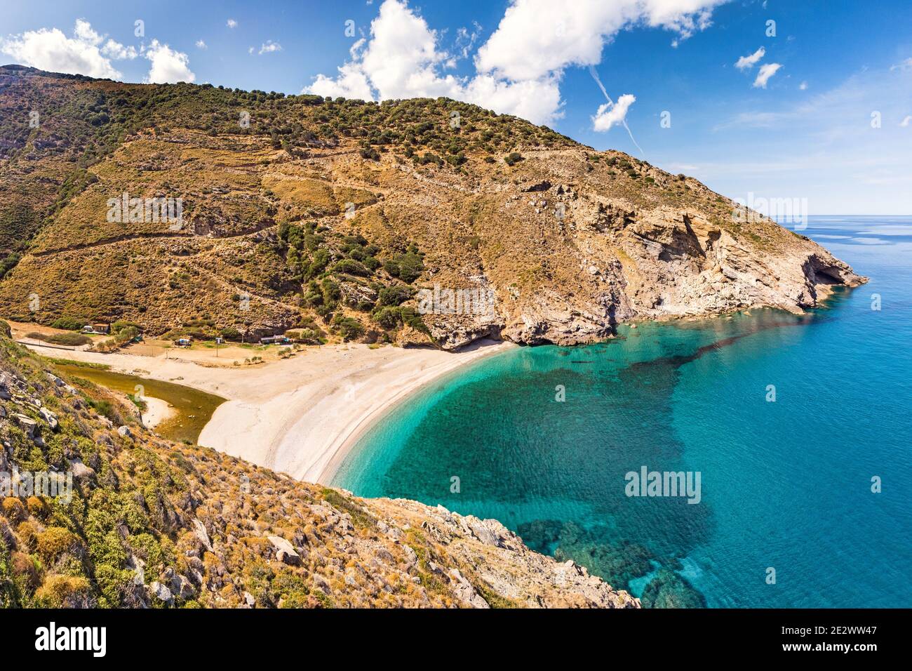 The beach Agios Dimitrios in Evia island, Greece Stock Photo - Alamy