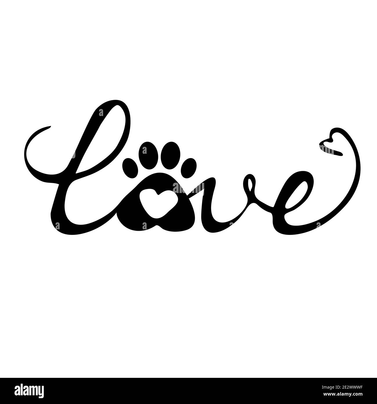 Dog paw print letter hi-res stock photography and images - Alamy