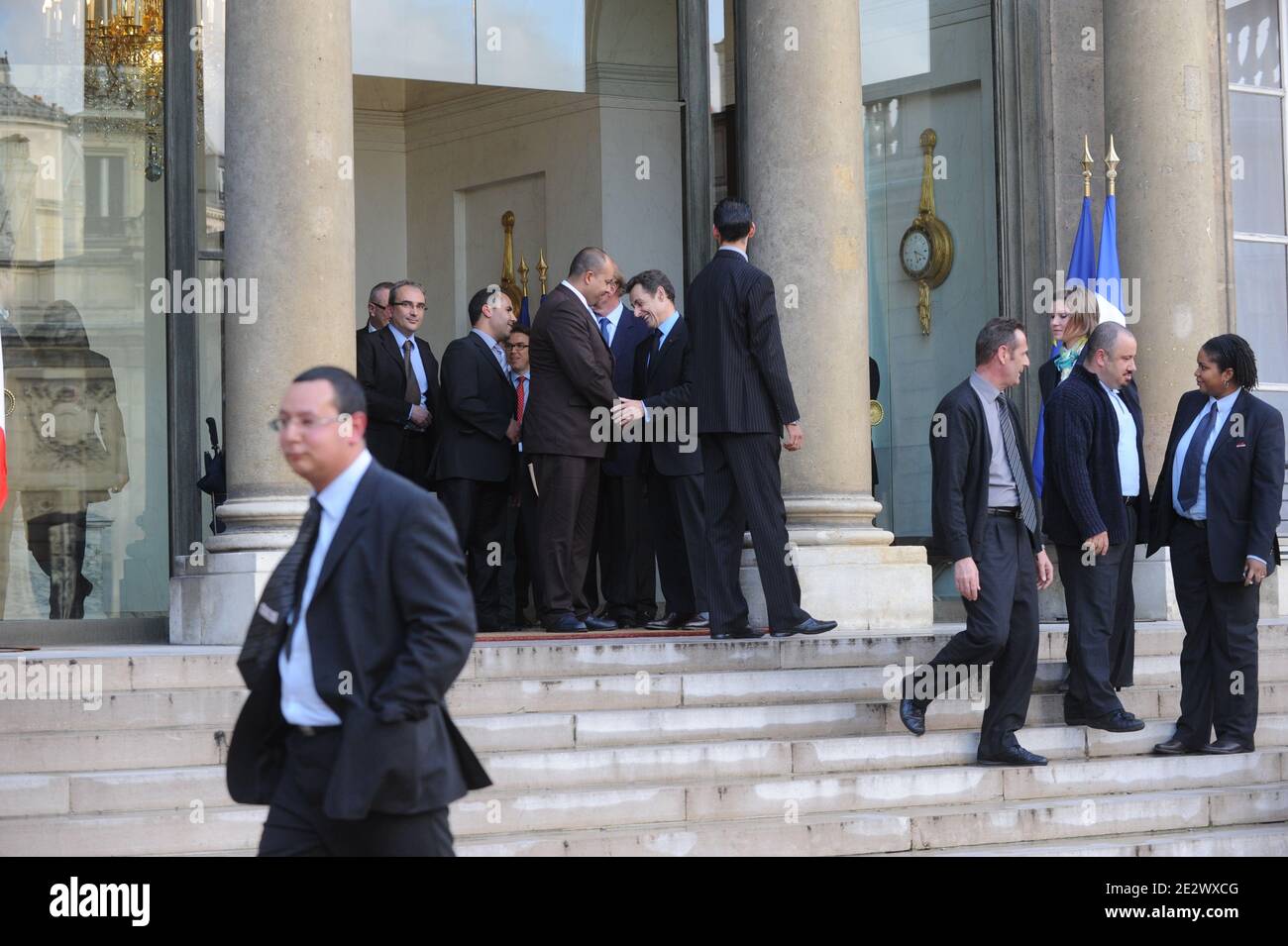 National police director general Frederic Pechenard arrives for a