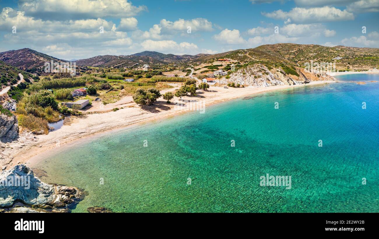 The beach Stomio in Evia, Greece Stock Photo