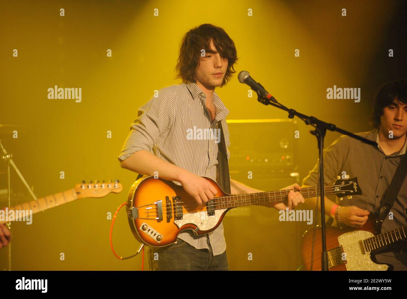 French band Meltones performs live during a concert at the Showcase in