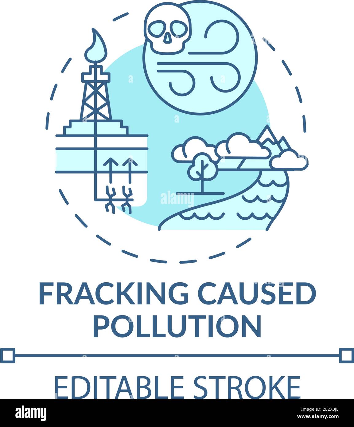 Fracking caused pollution concept icon Stock Vector Image & Art - Alamy