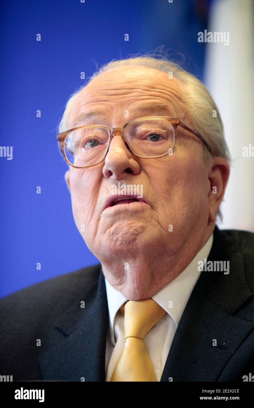 French farright party Front National (FN) leader JeanMarie Le Pen