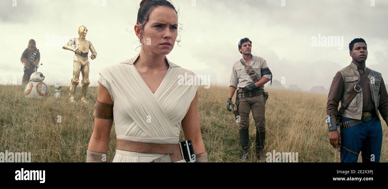 Daisy Ridley as Rey in 'Star Wars: The Last Jedi' Stock Photo