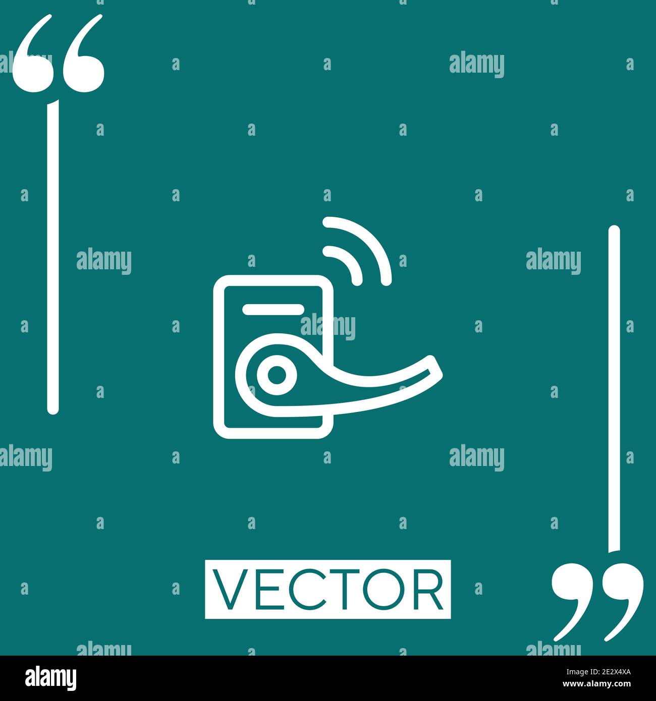 door lock vector icon Linear icon. Editable stroke line Stock Vector