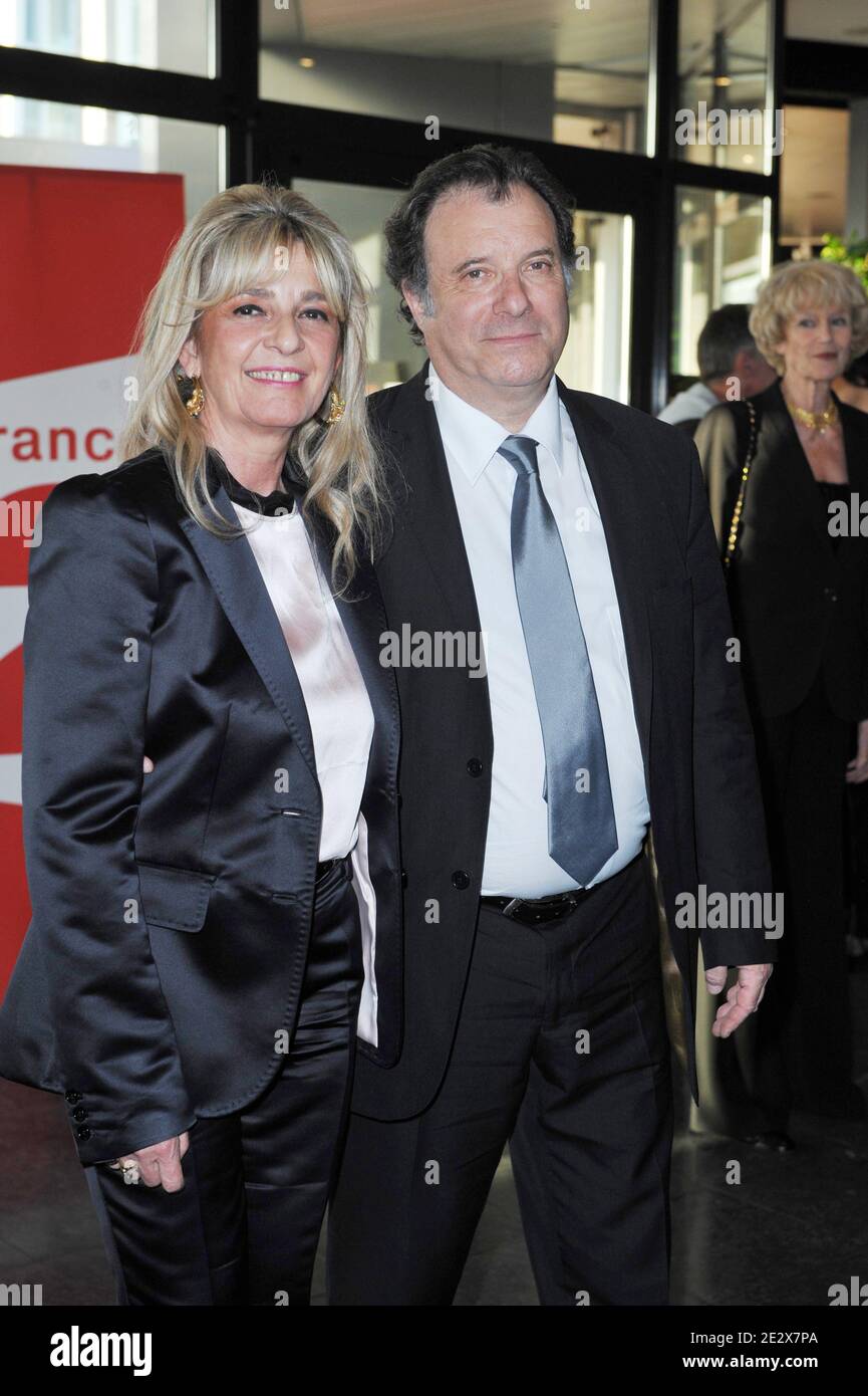 Daniel Russo and his wife attending the 24th Molieres theatre award