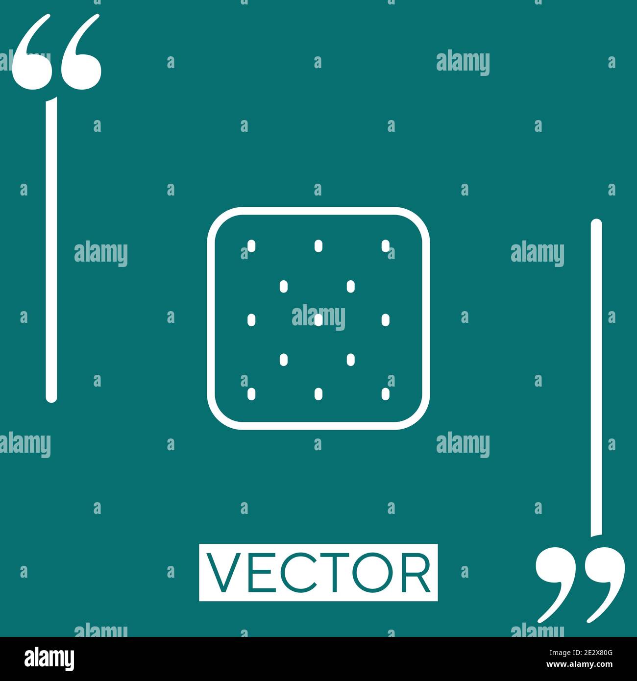 salty cracker vector icon Linear icon. Editable stroke line Stock Vector