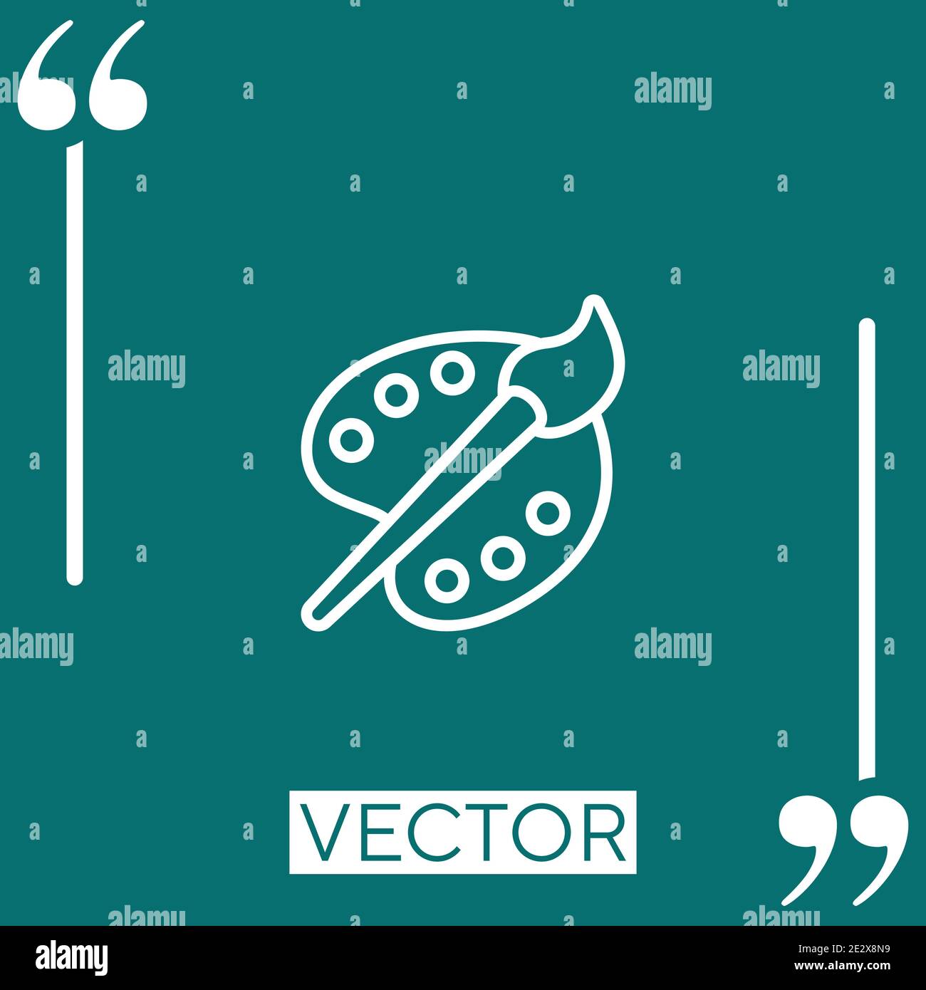 painting vector icon Linear icon. Editable stroke line Stock Vector