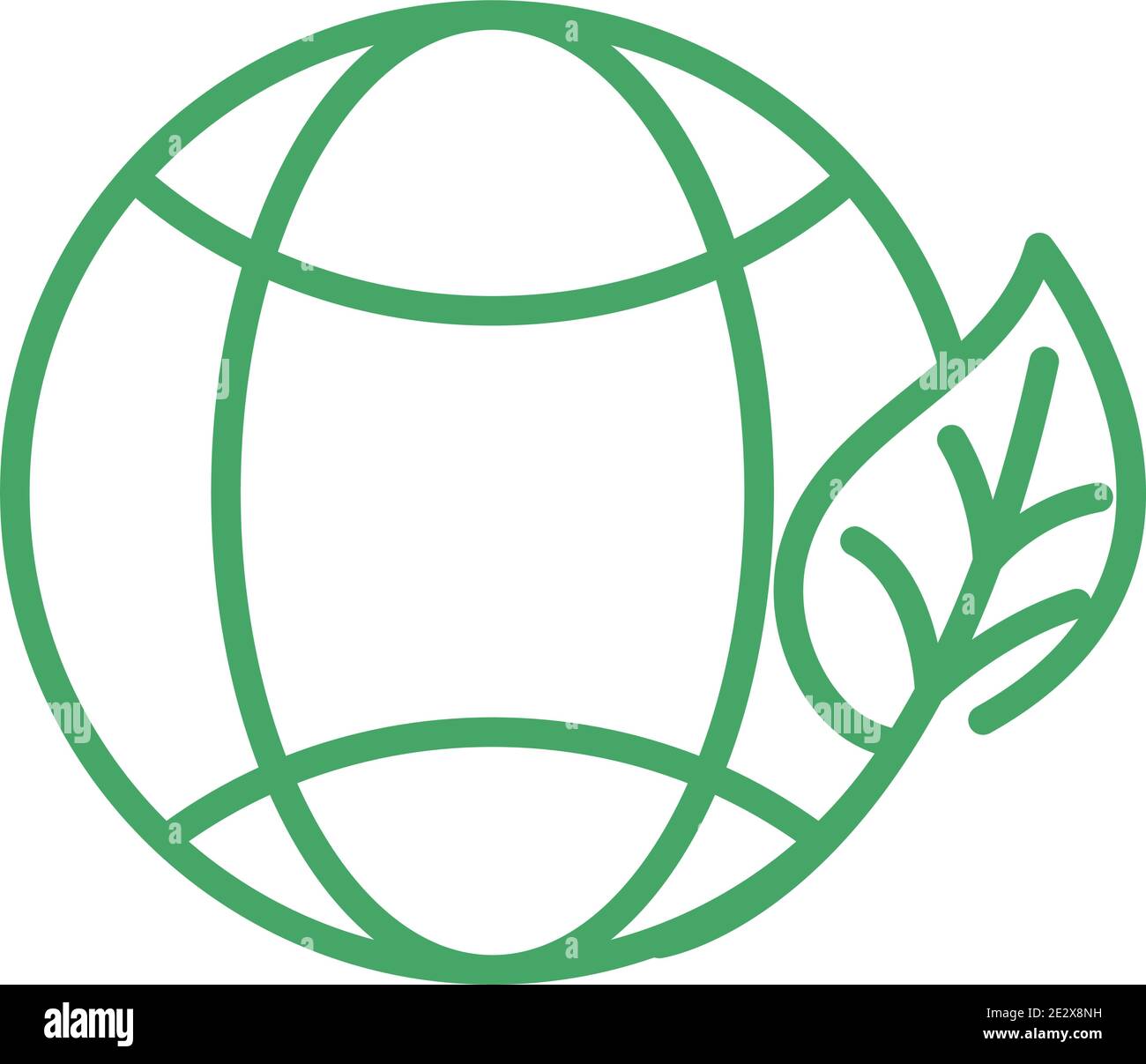 organic natural, world leaf ecology and environment green line style ...