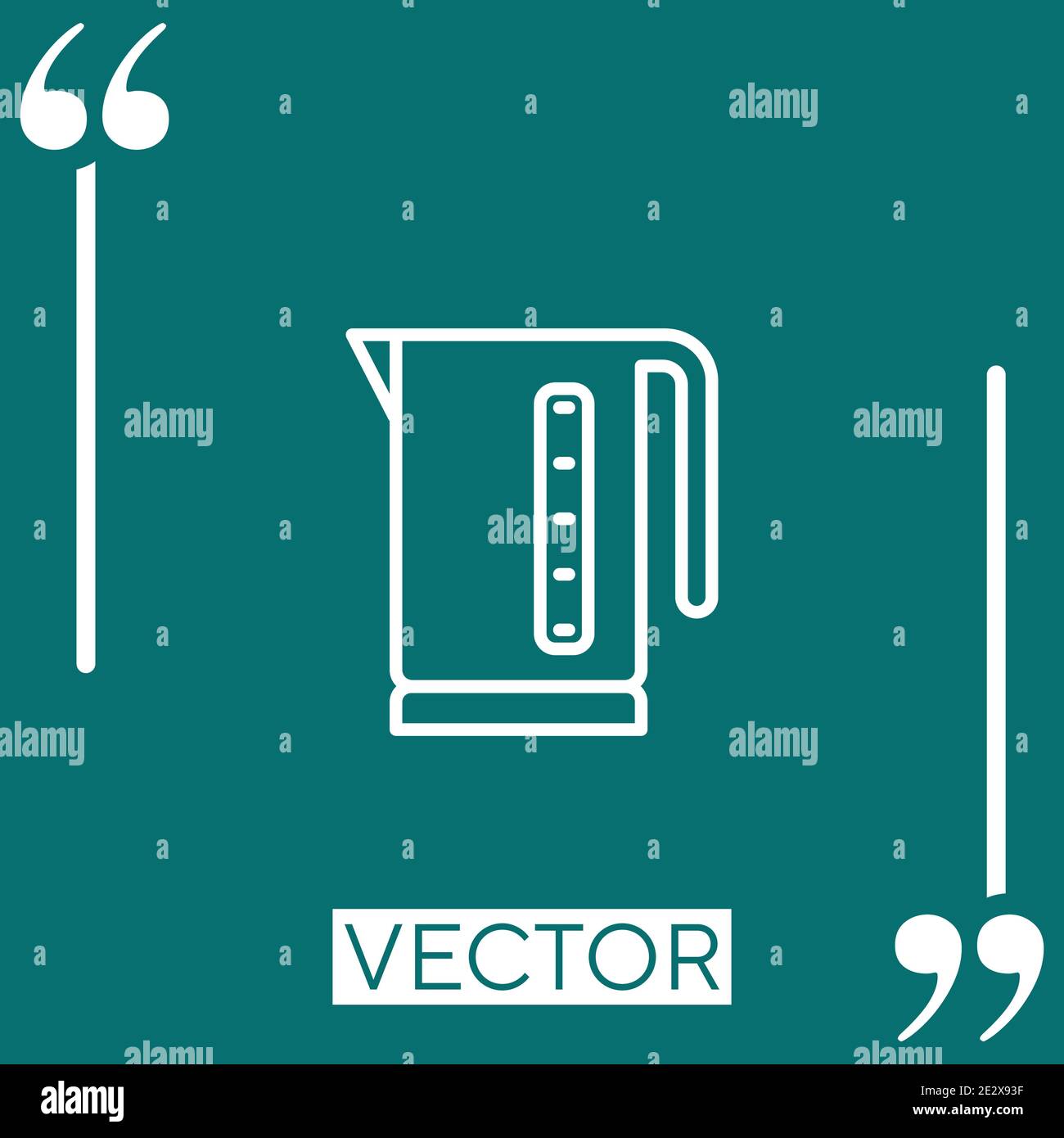electric kettle Linear icon. Editable stroke line Stock Vector