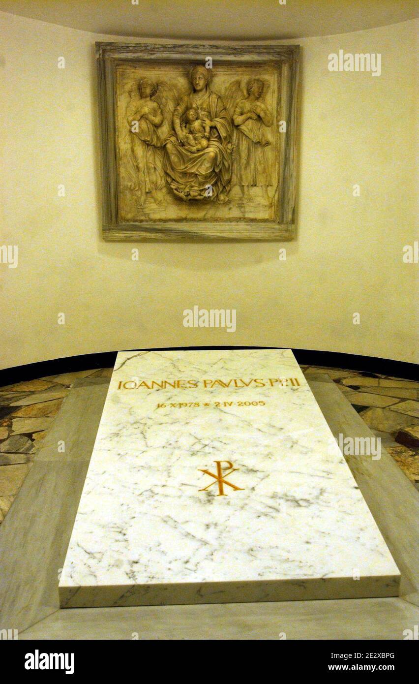 Paul II's tomb in the crypt of St. Peter's Basilica, resting