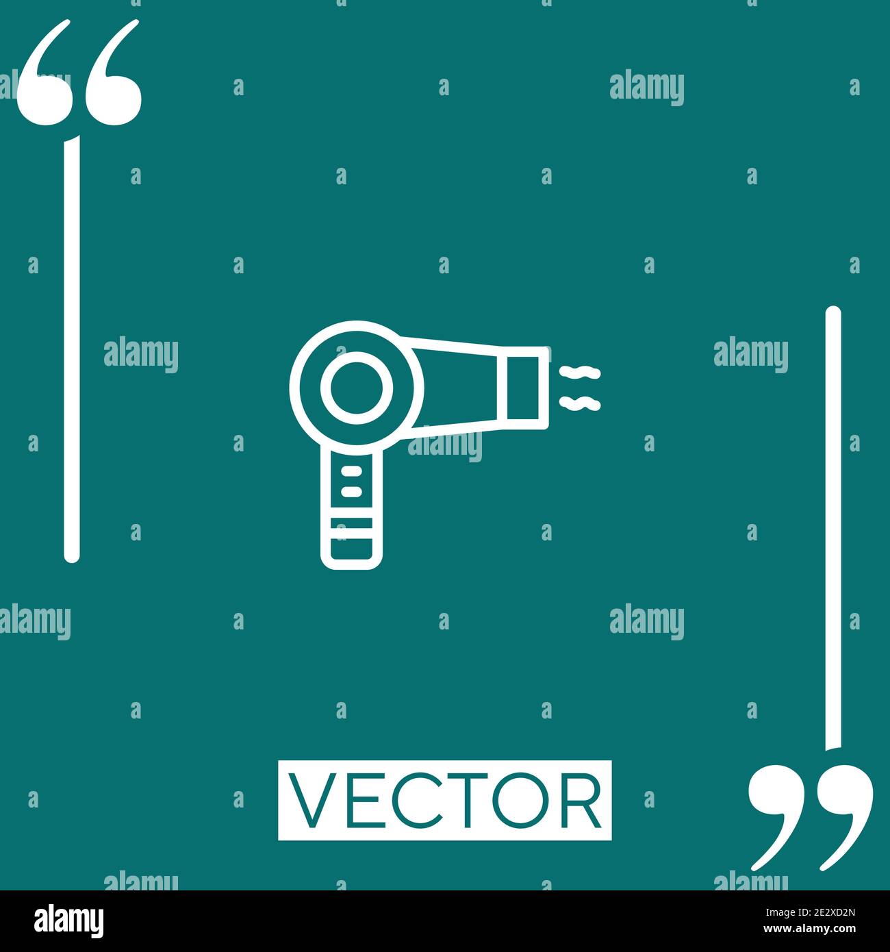 hairdryer vector icon Linear icon. Editable stroke line Stock Vector