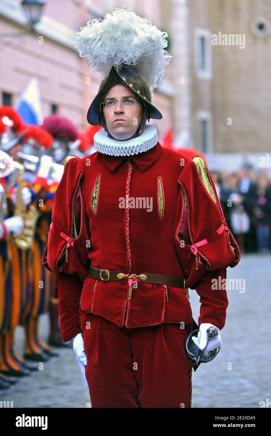 Vatican Swiss Guards Commandant Daniel Rudolf Antig during a celebration commemorating the 1527 Sack of Rome, in the courtyard of the headquarters of the Swiss Guards, at the Vatican on May 6, 2010. The ceremony is held each May 6 to commemorate the 147 Swiss Guards who died protecting Pope Clement VII during the 1527 Sack of Rome carried out by the mutinous troops of Charles V, Holy Roman Emperor. Photo by ABACAPRESS.COM Stock Photo