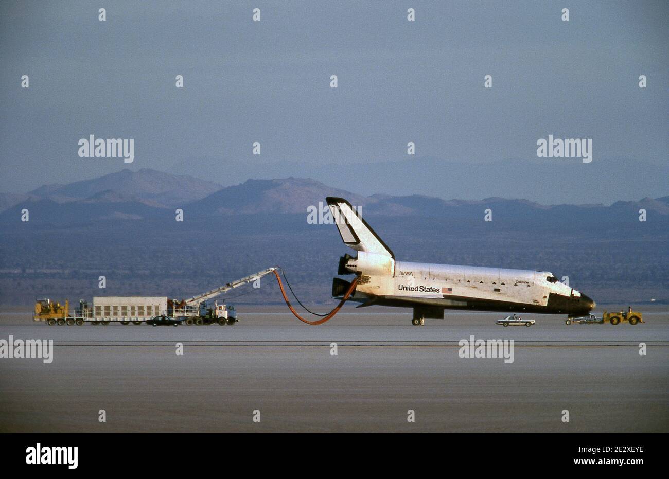 Space Shuttles Enterprise and Columbia. Stock Photo