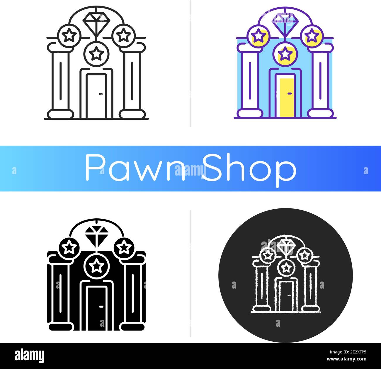 Upscale pawnshops icon Stock Vector