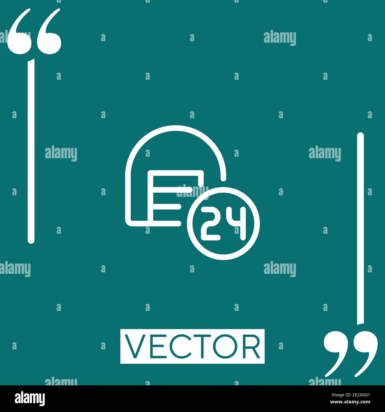 open hours vector icon Linear icon. Editable stroke line Stock Vector