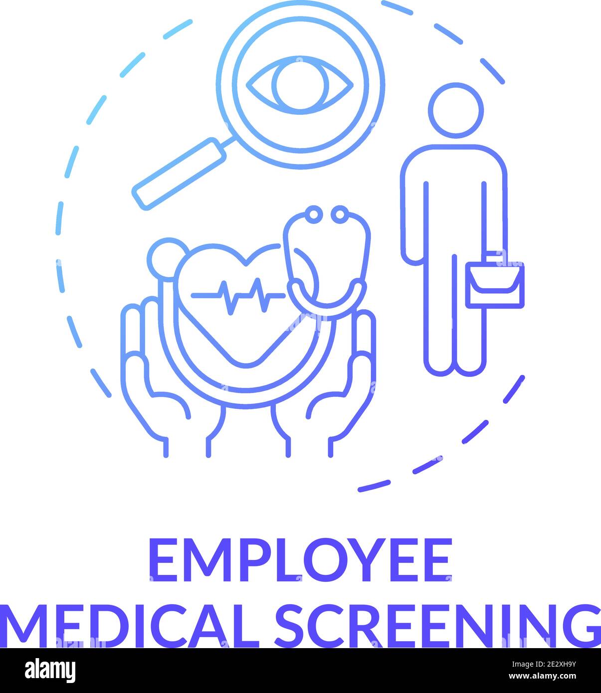 Employee medical screening concept icon Stock Vector Image & Art - Alamy