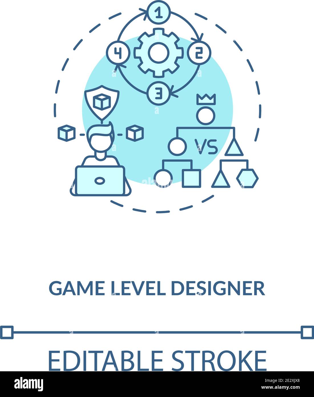 Game level designer concept icon Stock Vector Image & Art - Alamy