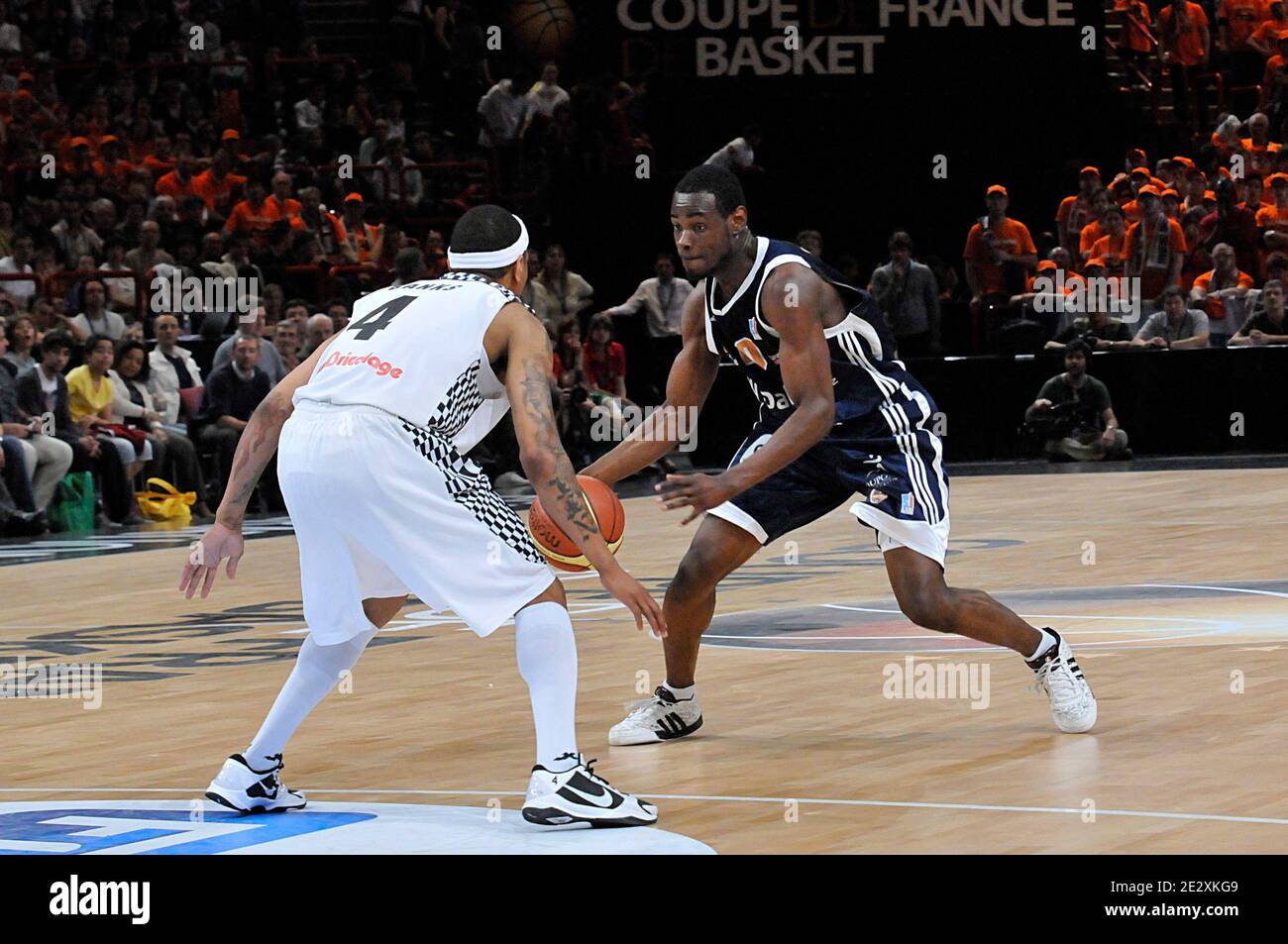 Gravelines' Yannick Bokkolo during the french cup basketball match, Orleans  vs Graveline at Palais Omnisports de