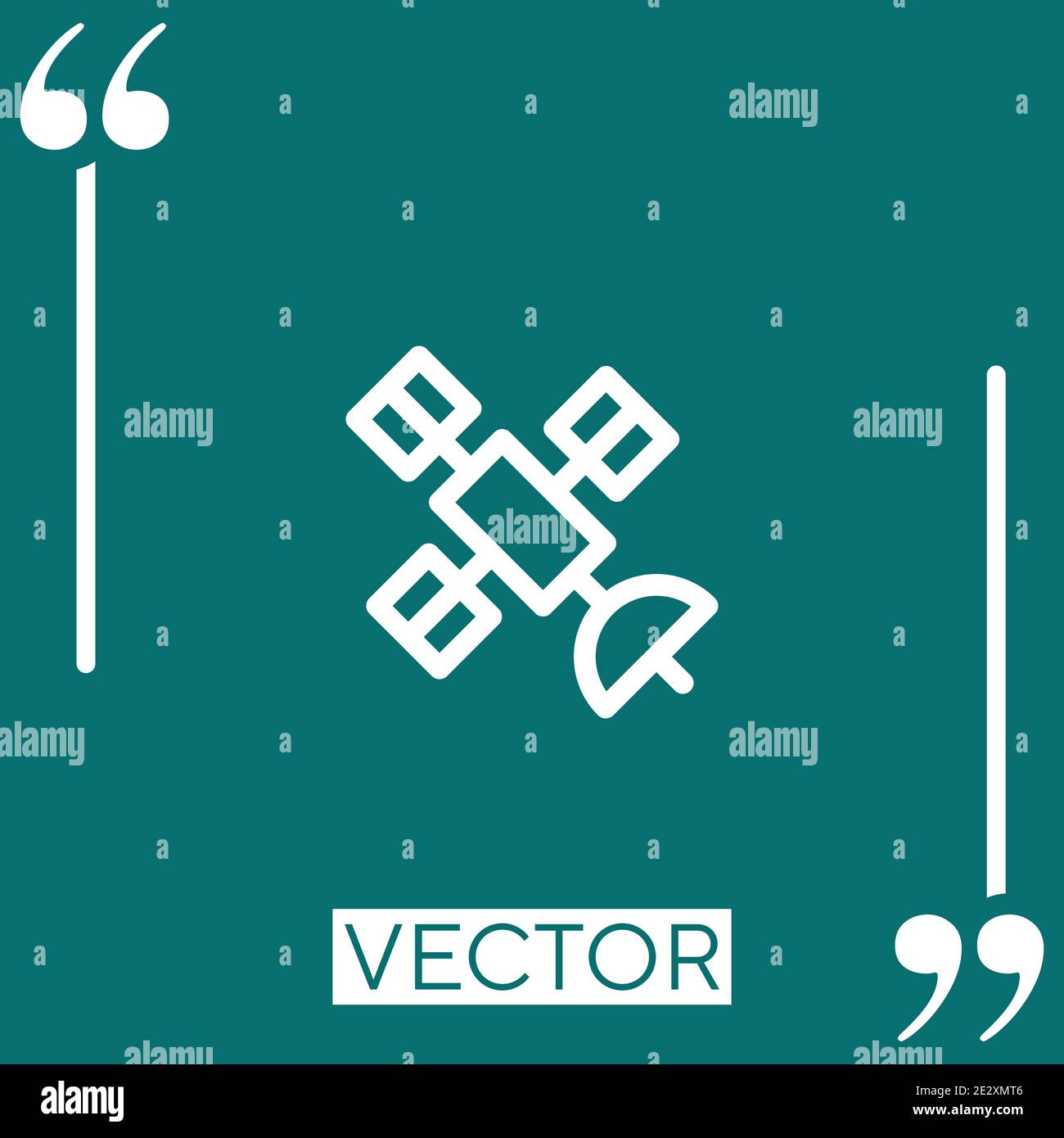 satellite vector icon Linear icon. Editable stroked line Stock Vector