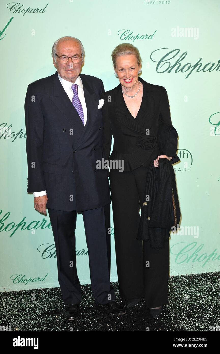 Karl Scheufele and Karin Scheufele attending the Chopard 150th