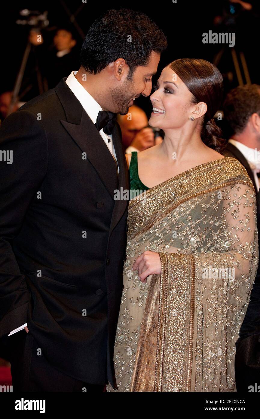 Aishwarya Rai Bachchan and her husband Abhishek Bachchan arriving at ...