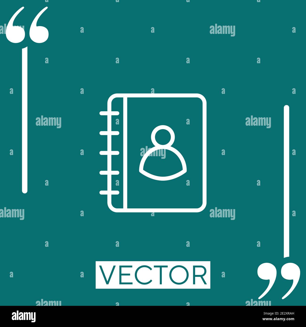 contacts vector icon Linear icon. Editable stroke line Stock Vector