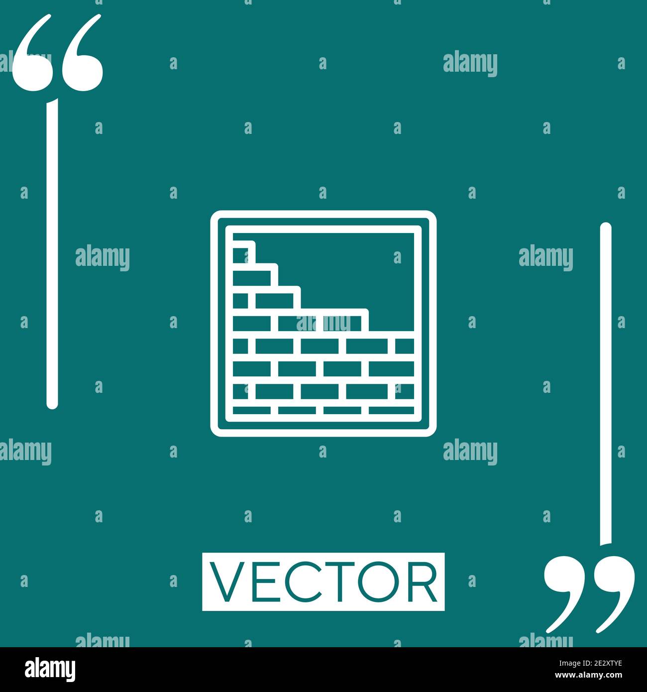 brickwall vector icon Linear icon. Editable stroke line Stock Vector