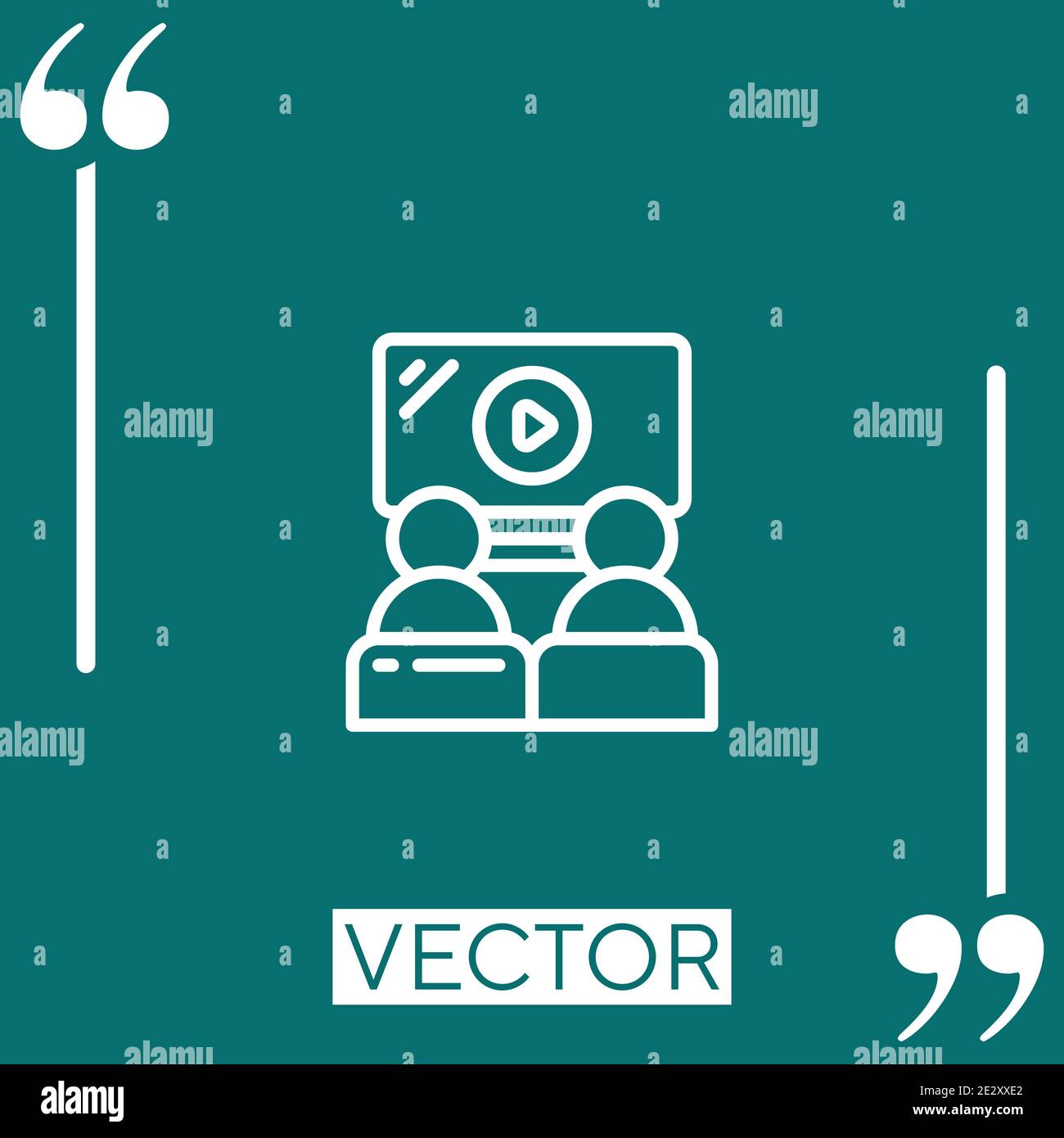 cinema vector icon Linear icon. Editable stroke line Stock Vector