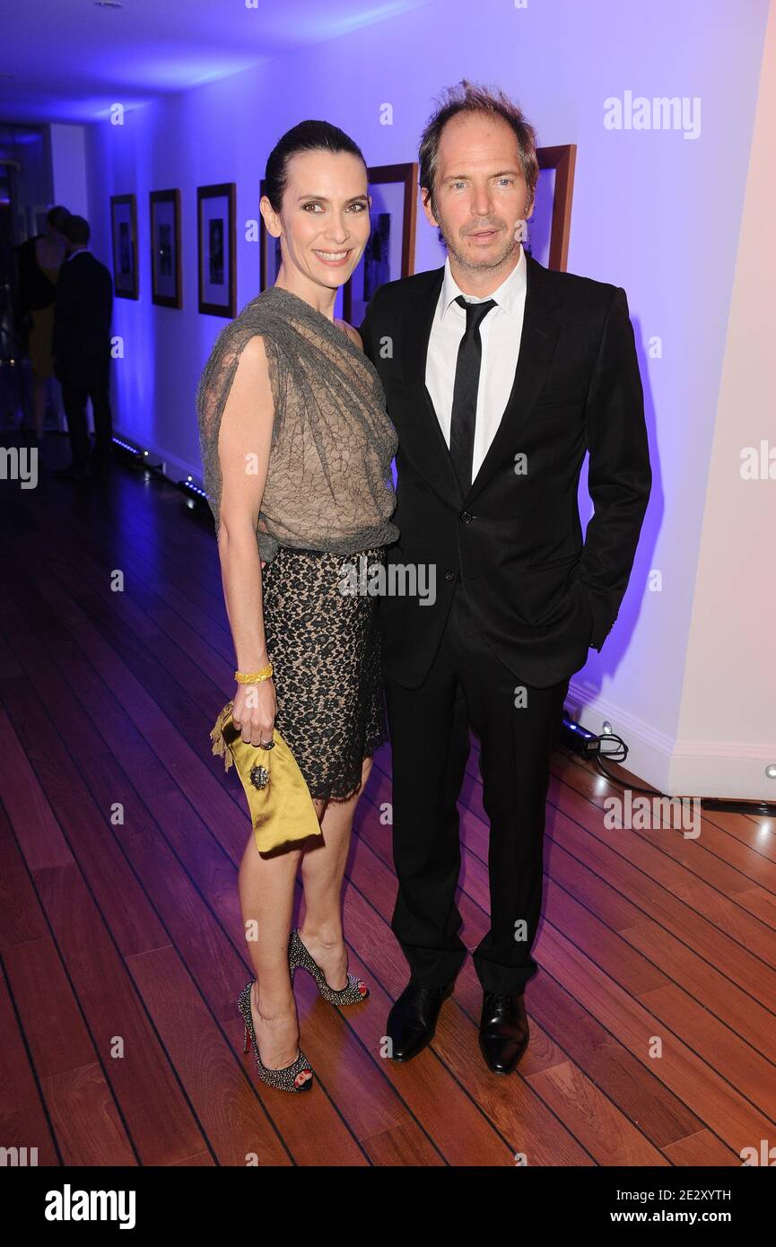 Geraldine Pailhas and Christopher Thompson attending the Dior Dinner held at the Hotel du Cap