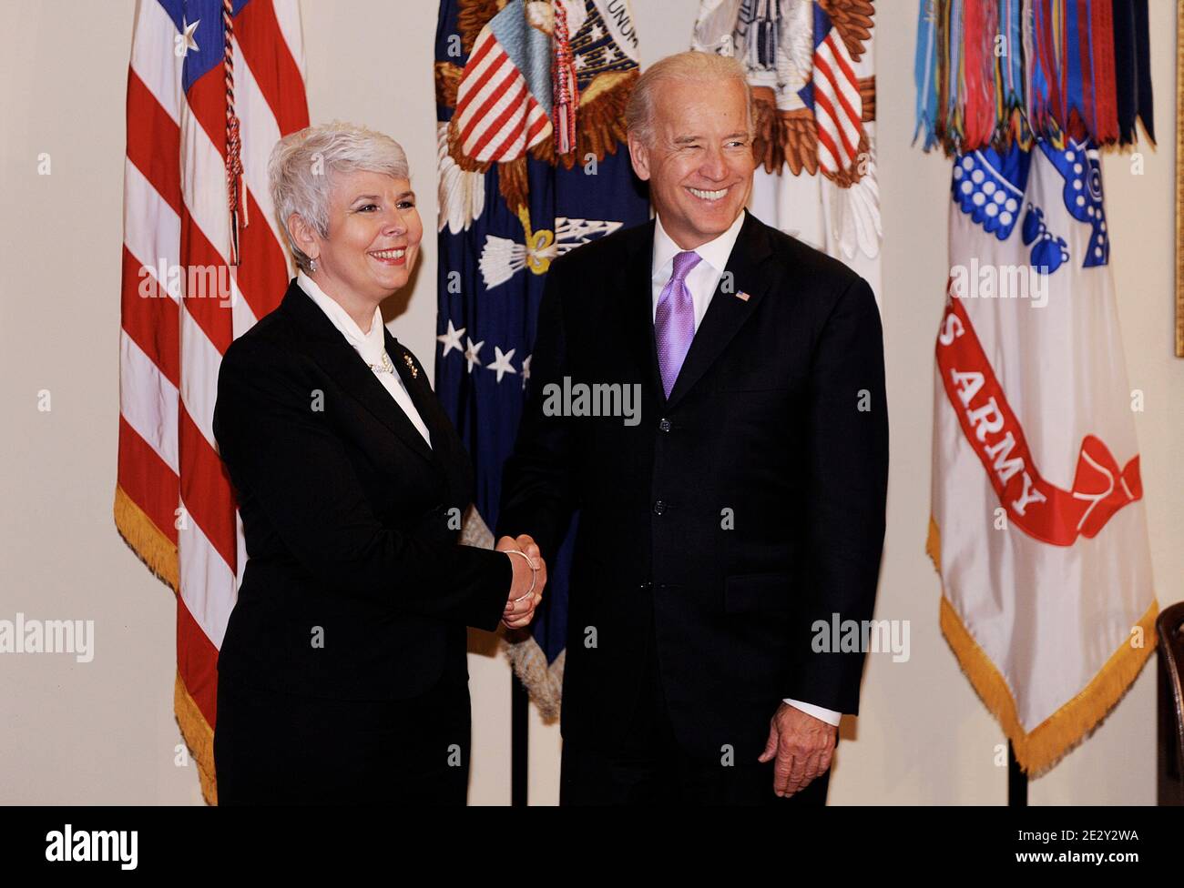 Vice-President Joe Biden meets with Prime Minister of Croatia Jadranka Kosor in the Roosevelt Room in Washington, DC, USA, May 25, 2010. Photo by Olivier Douliery/ABACAPRESS.COM Stock Photo